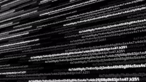 Binary code abstract technology background. Global network