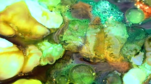 Abstract Vivid Colours Psychedelic Paint Spreading Texture