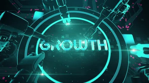 Futuristic Neon Corporate Digital Text Reveals