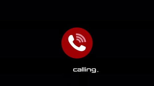 Animated Calling Status Icon in Flat Design