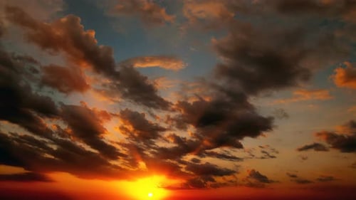 Colorful Timelapse of Clouds at Sunrise