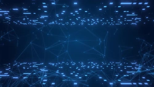 Glowing Digital Network Technology Background Animation