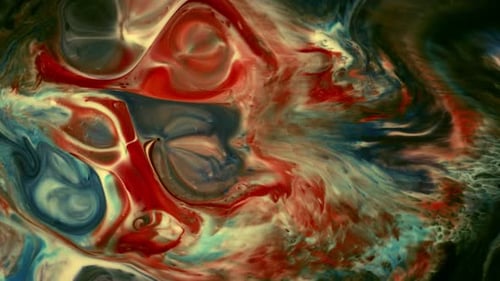 Abstract Colorful Ink Spread