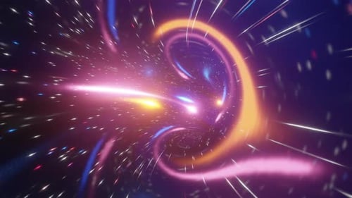 3d Render Abstract Tunnel of Blueorange Color