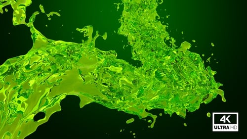 Twisted Green Water Splash V1