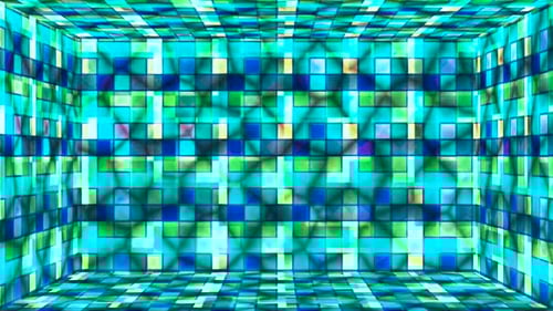 Shimmering Geometric Cubes Loopable Room Background