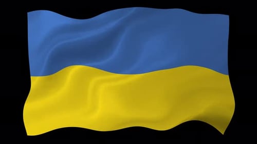 Realistic Waving Ukrainian Flag for National Events
