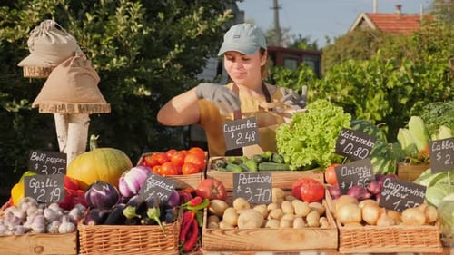 Fresh Produce at a Farmers Market