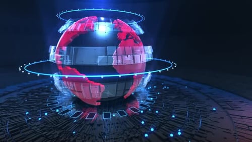 Hintergrund-Schleife der digitalen Weltnachrichten