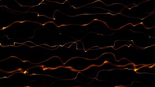 Flowing Abstract Orange Light Waves Motion Graphics Background