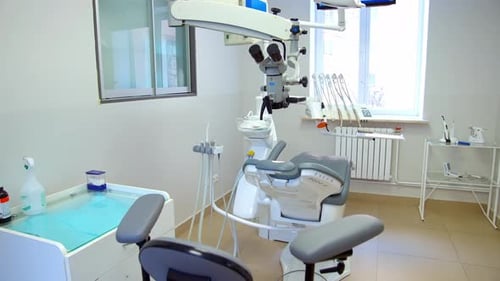 Interior of a Dentists Office and Special Equipment
