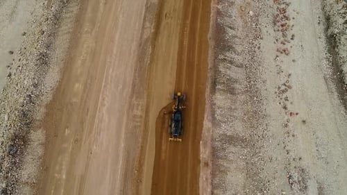 Excavator On The Road