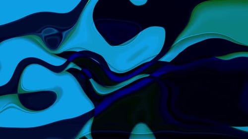 Abstract Fluid Blue Morphing Liquid Motion Background