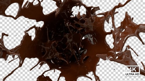 Heißgeschmolzene Schokolade Splash Explosion 4K