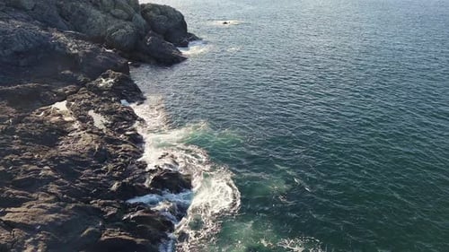 Bulgarian Landscape with the Black Sea and Stones at Sunset