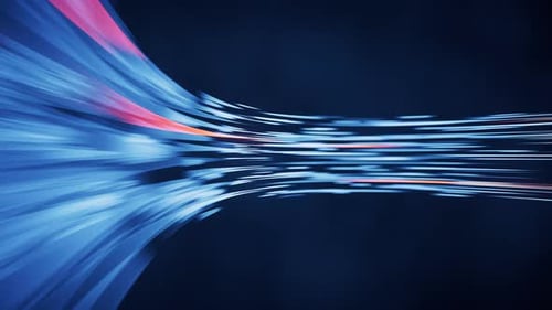 Flowing curves with glowing neon lines