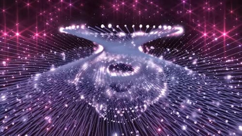 Space Moving Floating Stars Sparkling Loop Background