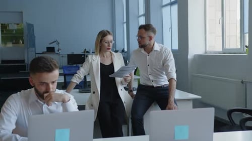 Close Up View of a Man That Sits on the Computer Screen