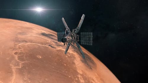 Beobachtungssatellit in der Umlaufbahn des Mars