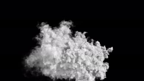 Fluid White Smoke Burst Transition Element