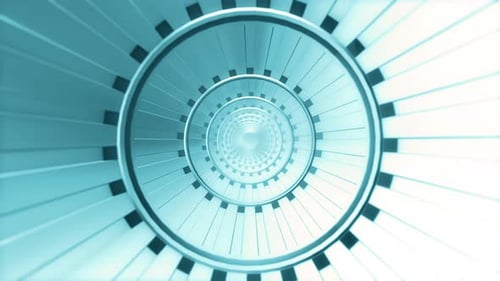 Looping Abstract Geometric Tunnel Background Animation