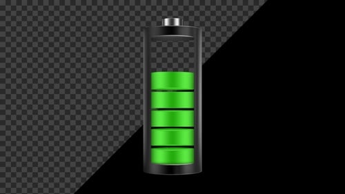 Animated Battery Charging and Discharging Loop