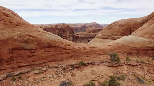 Red Rock drone view in Moab