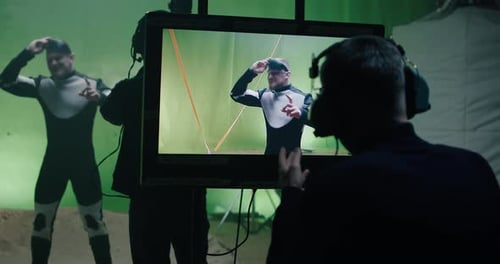 Filming a Scene with Motion Capture and Green Screen