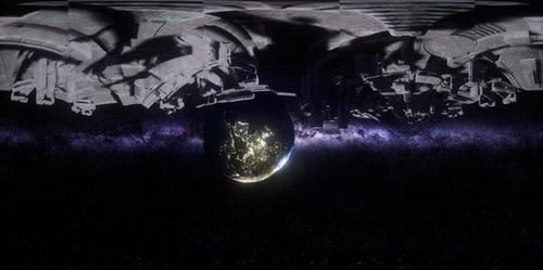 Big Alien Mothership. VR 360 Virtual Reality
