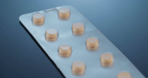 Close Up of Pills in a Blister Pack