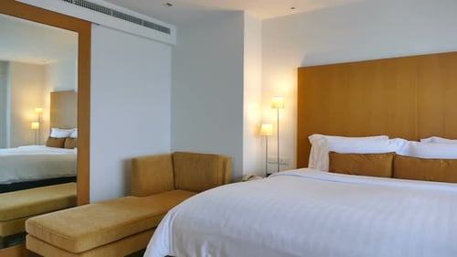 Modern Hotel Room with Minimalist Interior Design