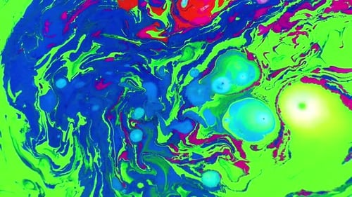 Psychedelic Spreading Paint Swirling And Explosion