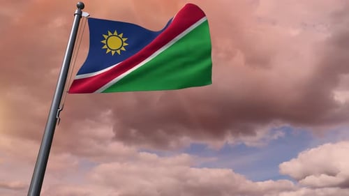 Flagge Namibias 4K