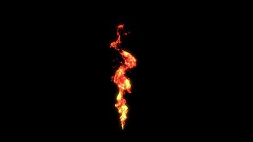 Vertical Fire Eruption Effect with Fluid Motion