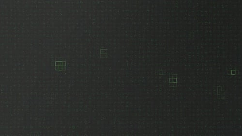 Abstract Green Square Line Animated