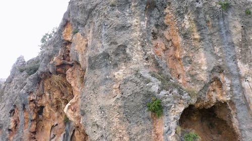 Close Up of Eroded Rocky Cliff