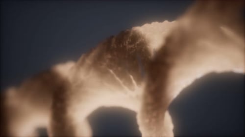 Loop Double Helical Structure of Dna Strand Close-up Animation