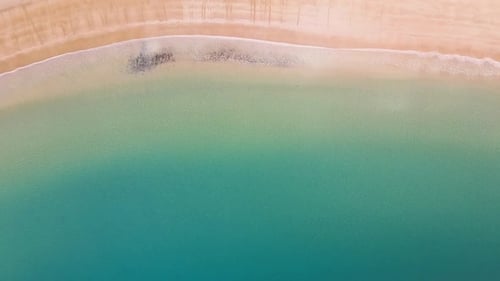 Aerial footage of a beautiful beach