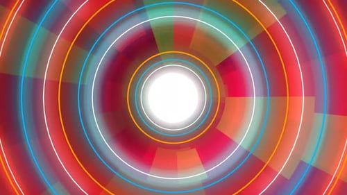 Tech tunnel with neon