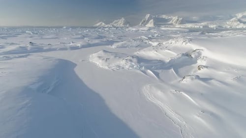 Antarctica Aerial Majestic Landscape Drone View