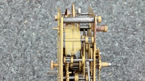 Complex Gears of an Antique Clock Mechanism