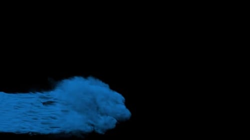 Abstract Blue Fluid Smoke Dynamic Transition Effect