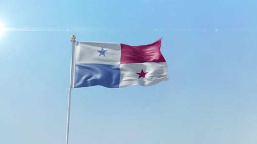Panama Flag Waving in Realistic 3D Animation