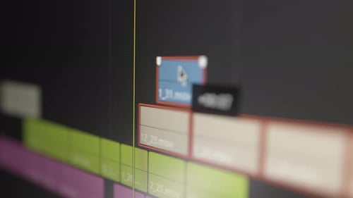 Video Editing Closeup on the Computer