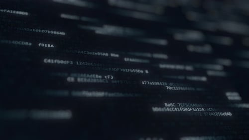 Computer Code Symbols on the Screen