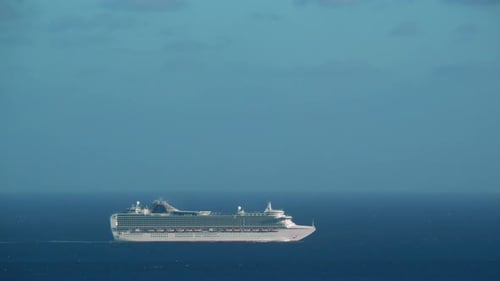 Cruise Ship Sailing on the Ocean