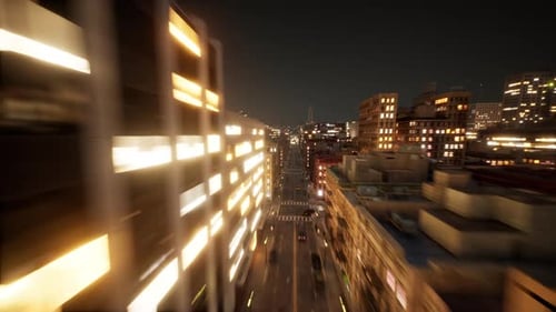 Belle vue aérienne Drone hyperlapse de la ville moderne urbaine