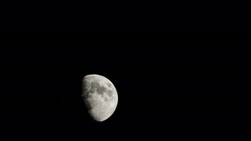 Magnificent Lunar Close Up in Dark Sky