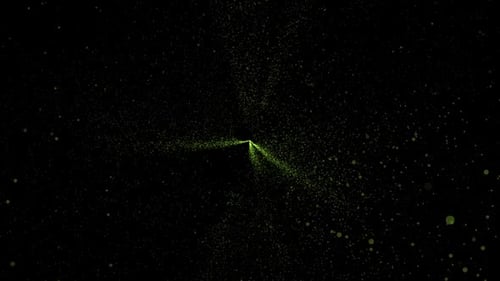 Abstract Green Particle Logo Reveal Animation
