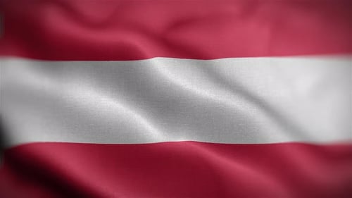 Seamless Loop of Realistic Waving Austrian Flag